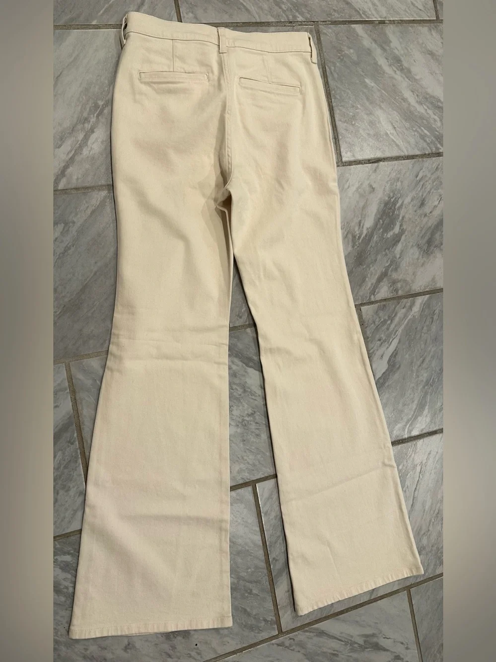 NWT J.Crew Womens Cream 96’ Flare Pants Size 28T (30Wx35L)